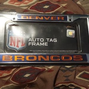 Denver bronco auto tag frame